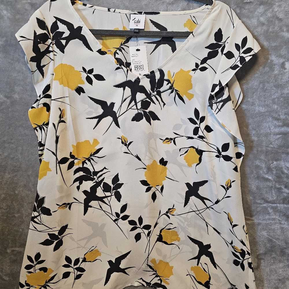 NWT Cabi Birdwatcher Top #3963 XL